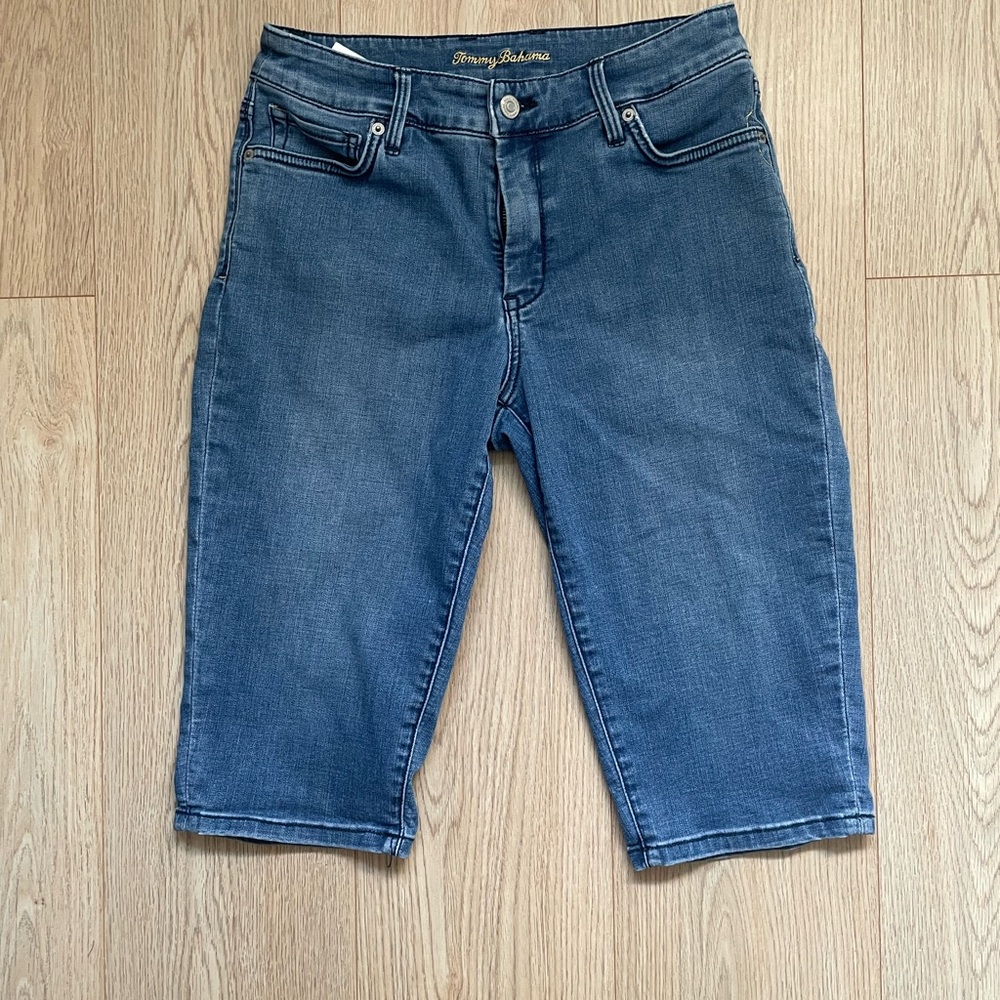 Tommy Bahama Indigo Denim Knee-Length Shorts